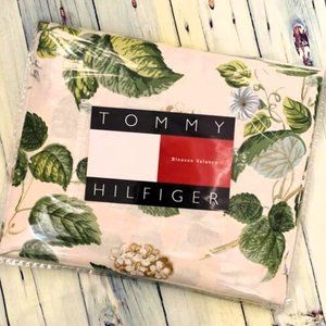 Vintage Tommy Hilfiger Blouson Window Valance Cream Blue Flowers Green Leaves